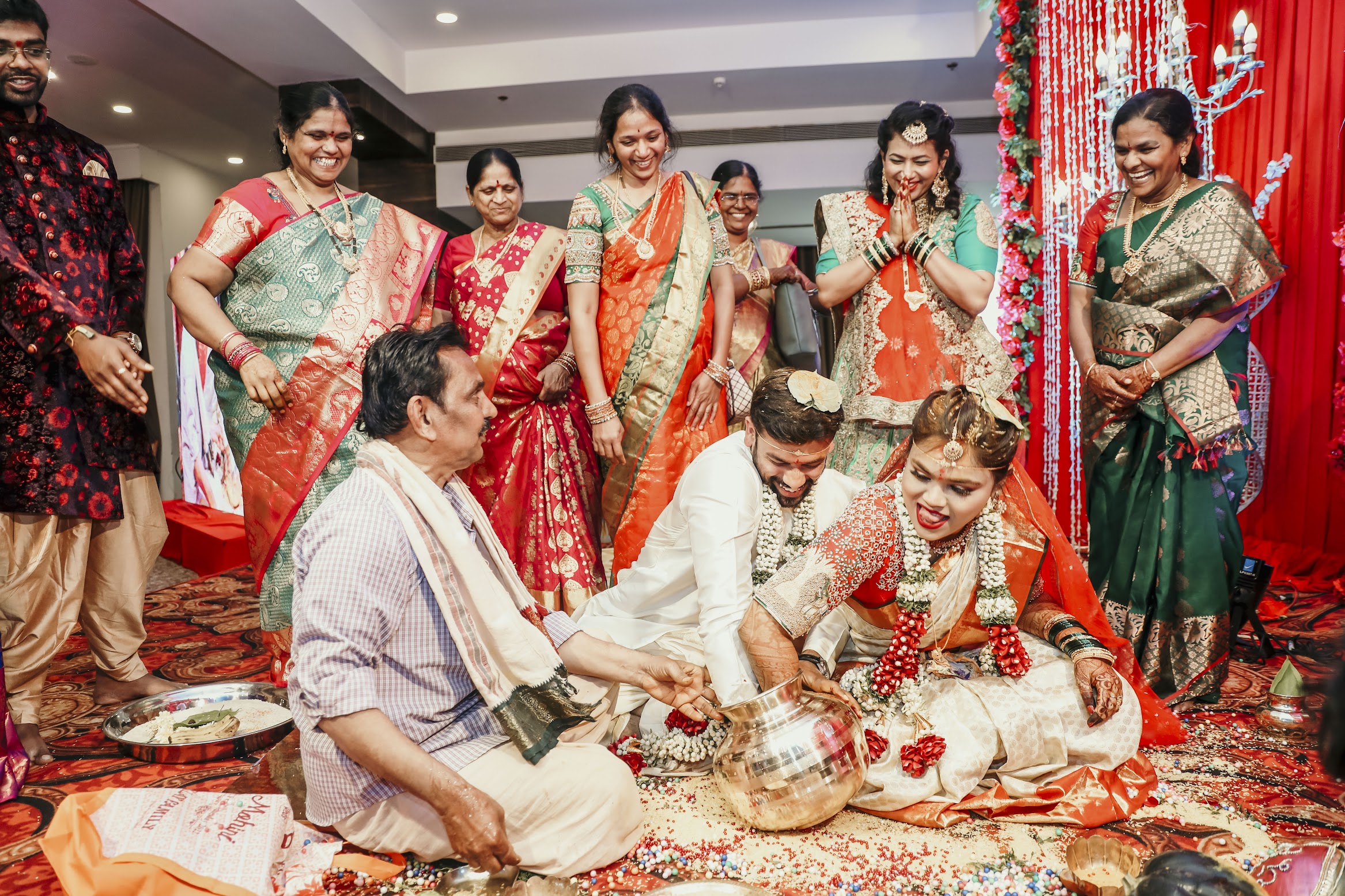 Couple during engagement photoshoot