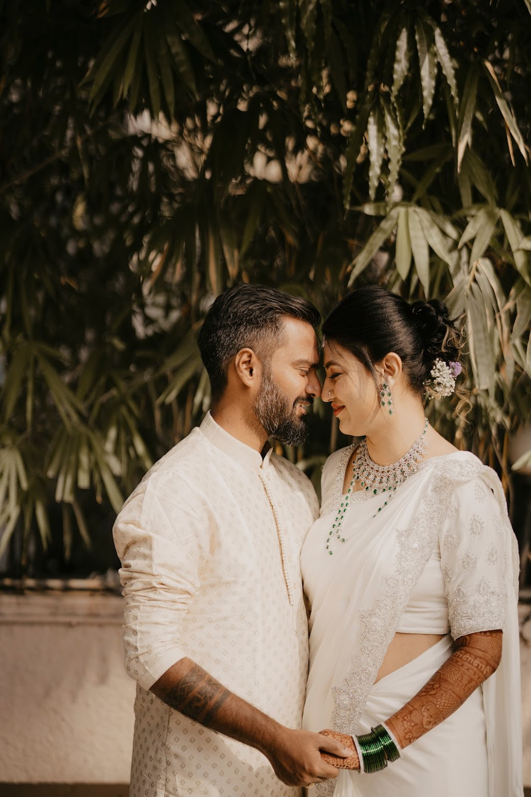 Couple during engagement photoshoot