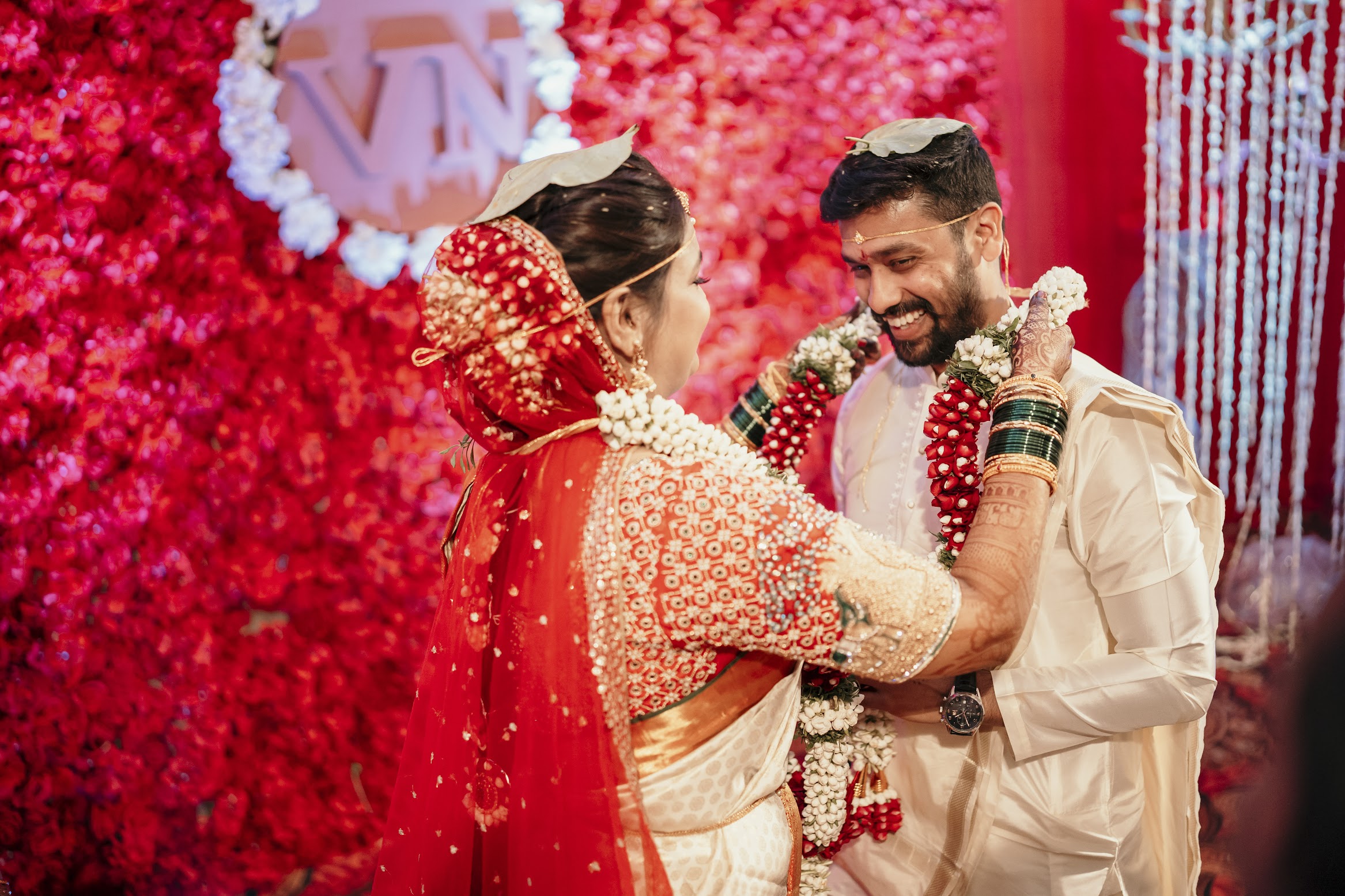 Couple during engagement photoshoot